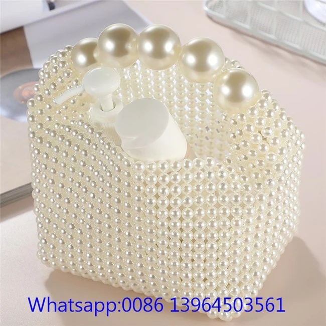 El Yapımı İnci Clutch Çanta