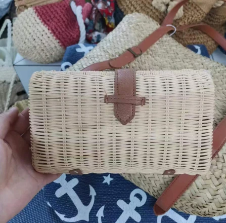 Küçük Rattan El Dokuma Gece Çantası