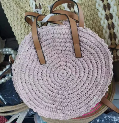 Pembe Yuvarlak Küçük Kız Omuz Çantası