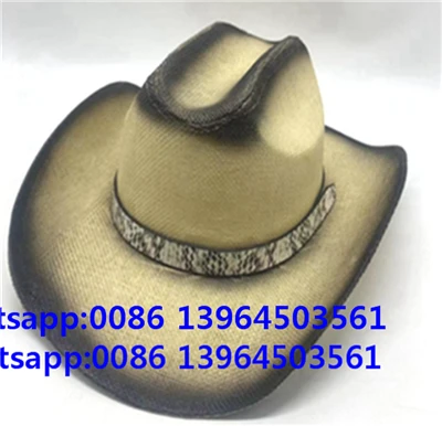 Siyah Sprey Erkek Şapka Fedora Kovboy Retro Şapka