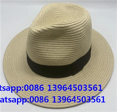 Günlük Cimri Kağıt Hasır Şapka Fedora Silindir Şapka