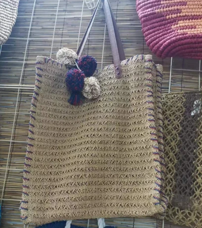 Kağıt Tığ Işi Bayan Yaz Çantası