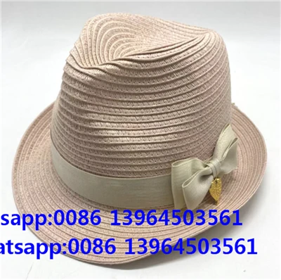 Ladies Straw Light Bowknot Sun Hat