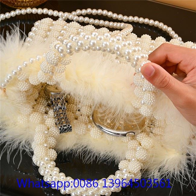 Handwoven Women Pearl Party Bag