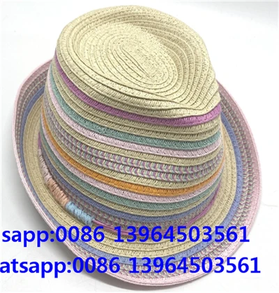 Kadınlar İçin Çok Renkli Fedora Hasır Şapka