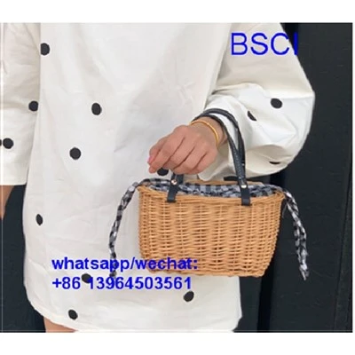 Kadınlar için Rattan Dokuma Çantalar