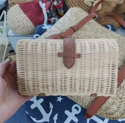 Küçük Rattan El Dokuma Gece Çantası