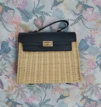 Kare Rattan Kadın Kadın Çanta