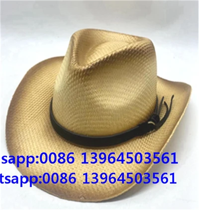 Kahverengi Sprey Boya Düz Kağıt Fedora Şapka