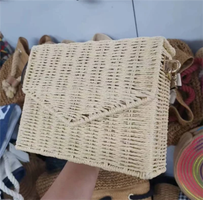 Doğal Rattan Bayan Plaj Çantası